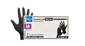 Guantes de Nitrilo HEILE Black Edition – Talla M