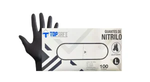 Guantes de Nitrilo TopSafe – Color Negro