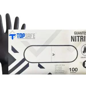 Guantes de Nitrilo TopSafe – Color Negro