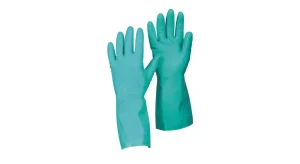 Guantes de Nitrilo Verde Flocado – Alta Resistencia Química